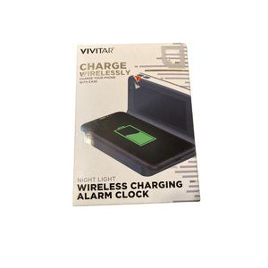 NEW Vivitar wireless charging alarm clock
